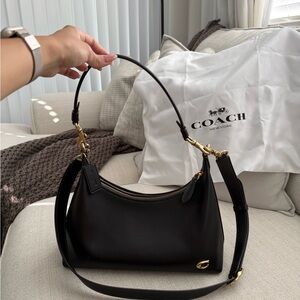 Coach Juliet Medium Leather Shoulder Bag Black